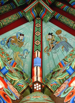 Buddhist Temple Bell Pavilion Roof