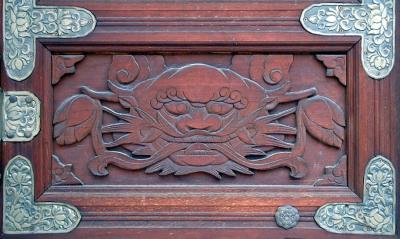 Buddhist Temple Door Panel - Dragon