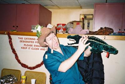 Clint the Crocodile Hunter.  Not a bad costume for New Years Eve, working at the Casino.