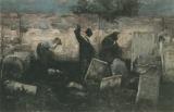 Hirszenberg’s “The Jewish Cemetery (1892) - in Museum: Women rise from graves to mourn plight of Jews victimized by progroms.