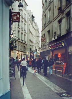 A street on the Left Bank (Latin Quarter). Home to artists, writers, bohemians and liberal thinkers throughout the years.