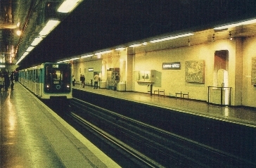 The Louvre-Rivoli station of the Metro.