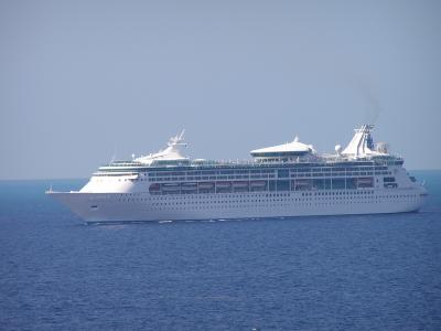 Cruise ship as seen from our deck.JPG