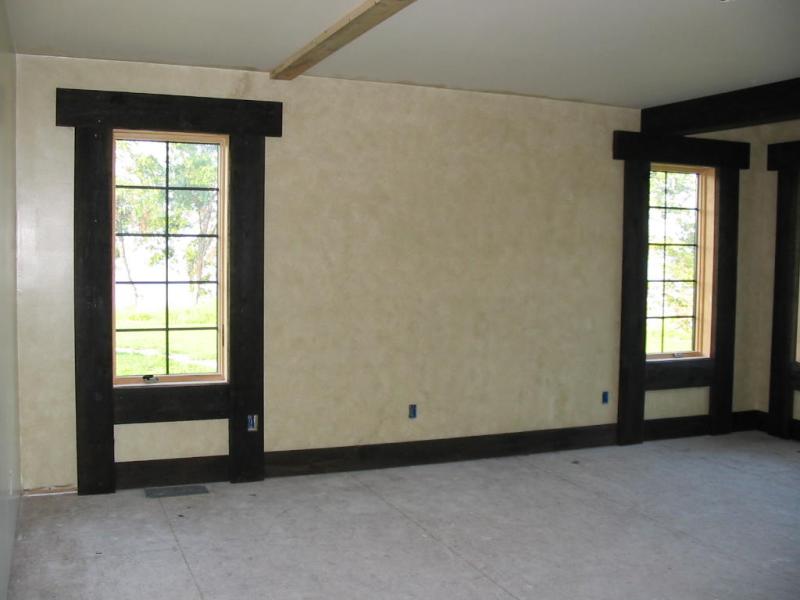 One beam in the master bedroom is done