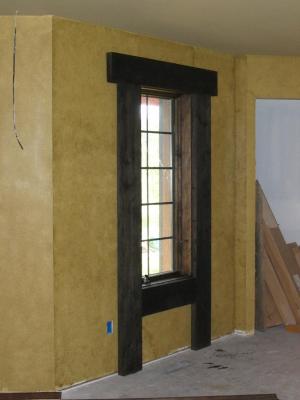 Yes, the windows and doors are being framed out in 2x8 rough-cut pine
