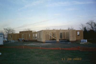 The first floor nearing completion as everthing gets closed in