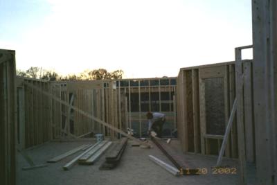 Gus building our home