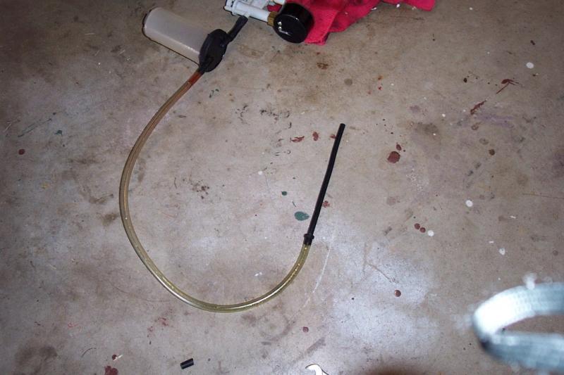 I had to add a smaller diameter hose to the Mity Vac so it would fit on the end of the bleeder valve