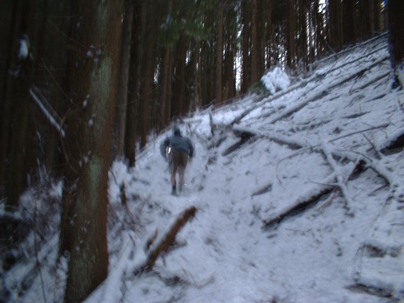 Clint climbing NIER Bypass Trail