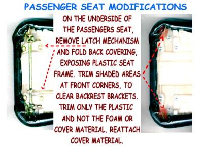 XV535 PASSENGER SEAT MODIFICATIONS FOR BACKREST