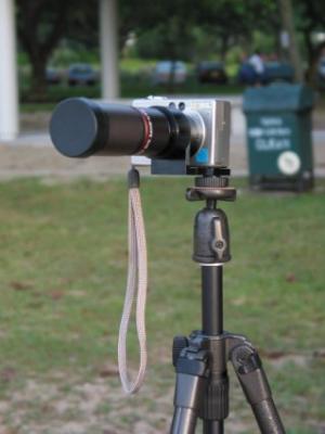 Yep, that's the V3 mounted on a Slik Sprint Pro with Kenko 8x monoscope