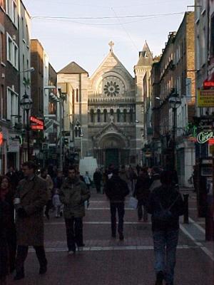 Shopping in Grafton Street - St Ann's Church