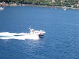 This police boat stopped us for speeding going ashore  portofino italy