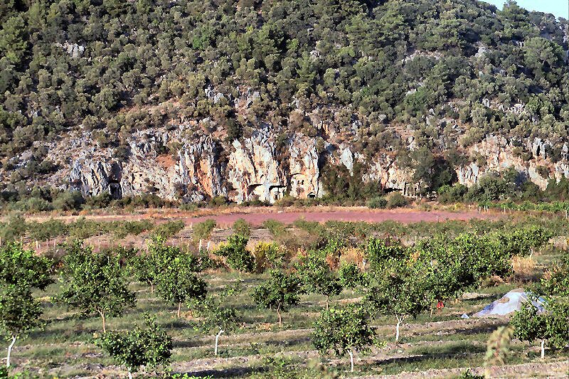 ? Not Myra; small rock tombs