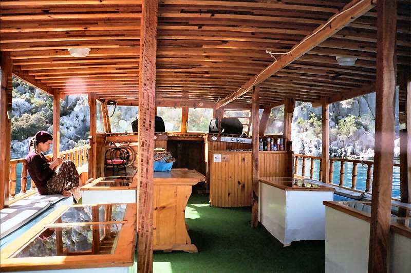 Our boat; woman is an inlaw of our captain