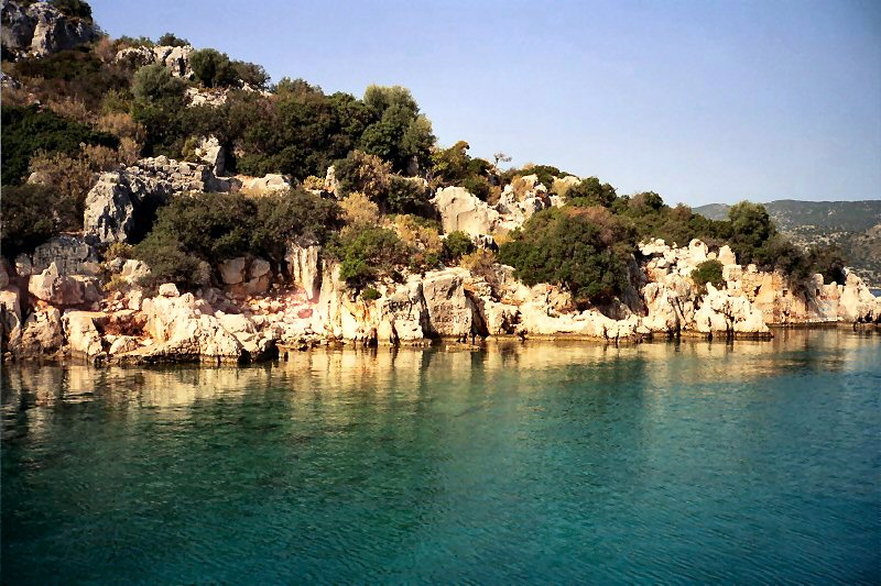Approaching Kekova, site of Byzantine ruins