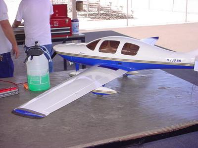 airplane with a 2 cycle motor