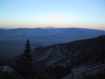 Split Mountain: Sundown from the round site.