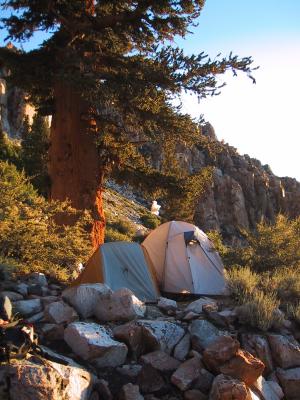 Split Mountain: Morning at the round campsite.