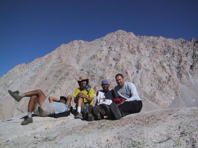 Mount Whitney: The gang at trail camp.