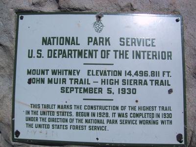 Mount Whitney: Summit Sign.