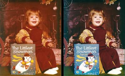 Littlest Snowman - before and after