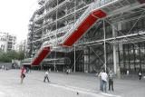 Exterior escalator of the Pompidou Center