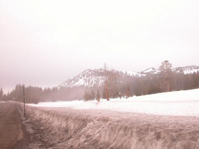 HW 395s + 431s+28North to Tahoe from Reno..brrzz. I saw one artist drawing in this weather