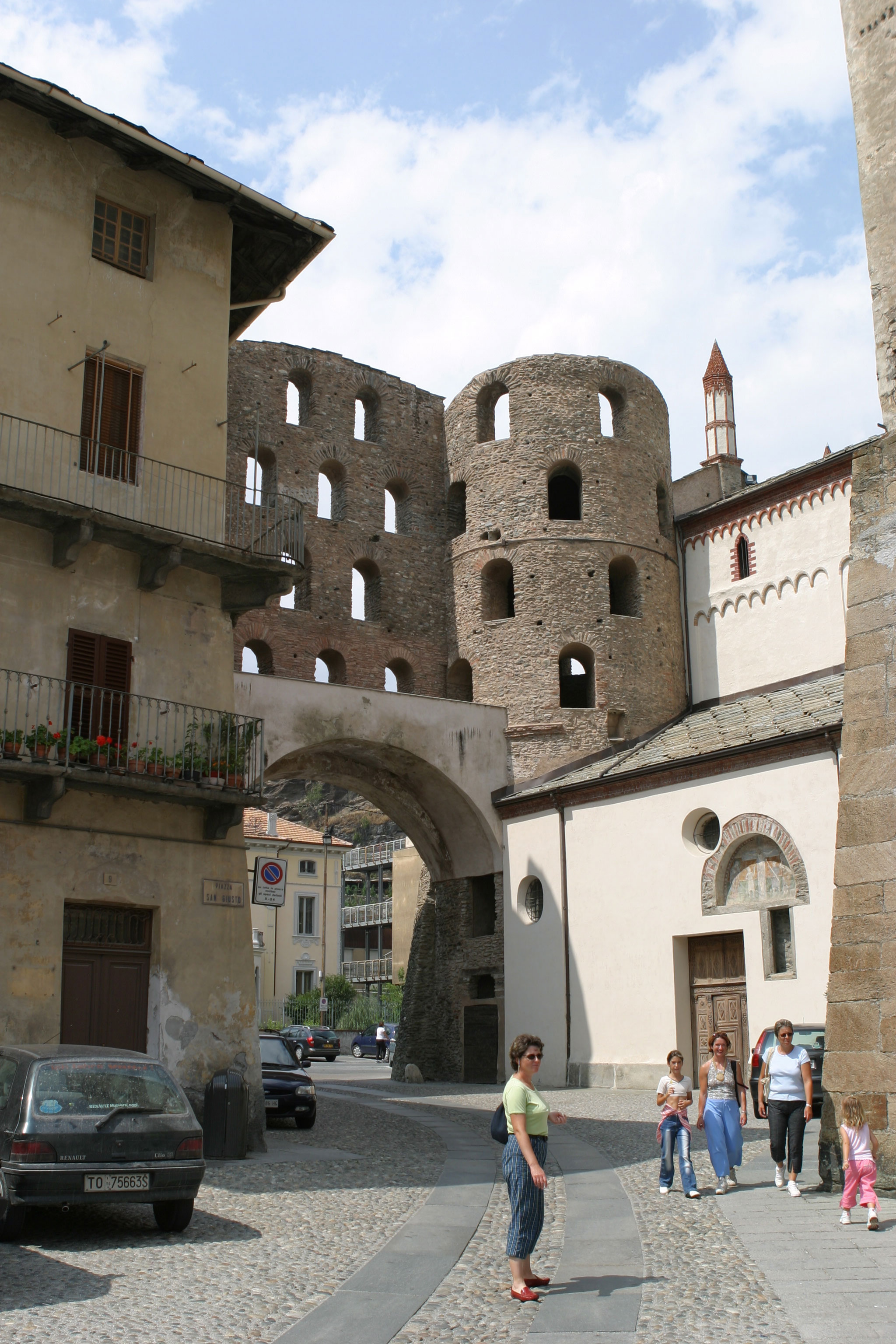 in front of the cathedral