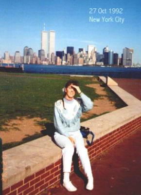 New York City 1992 Twin Towers in the back ground