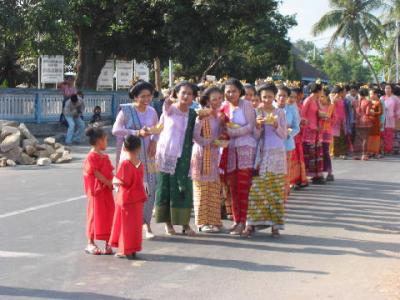 women in a wedding march