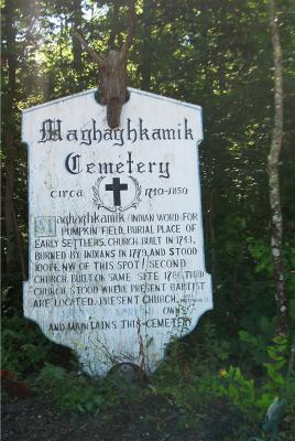 Maghagkamick Cemetery Sign -  Port Jervis, NY
