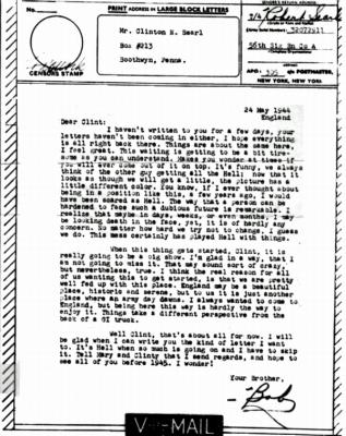 V-Mail Letter May 24, 1944