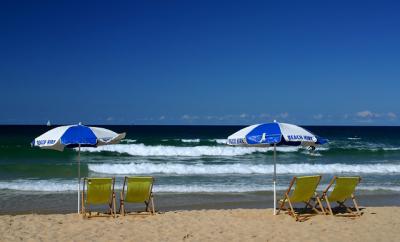 Umbrellas on Manly Beach