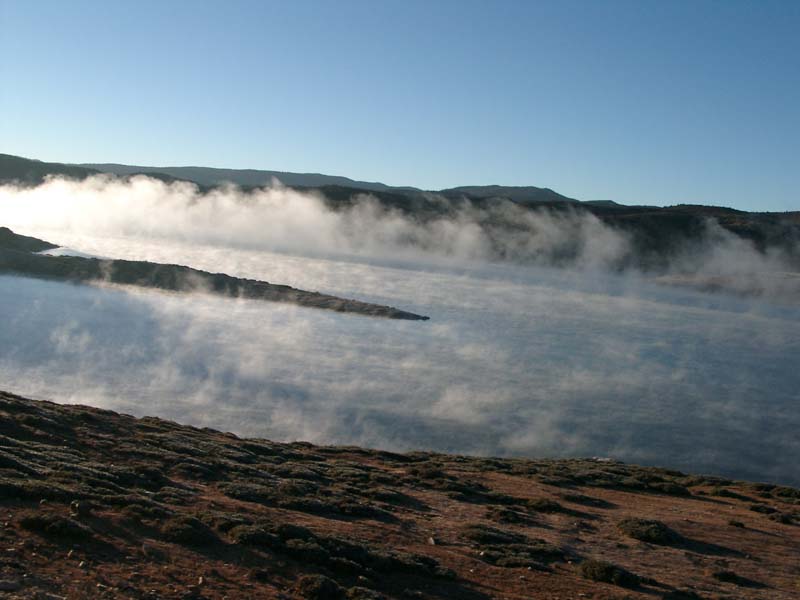Water Vapor Condensed on the Surface of Lake 1