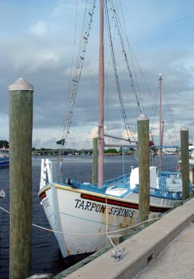 Sponge Boat at Dusk by Lisafx