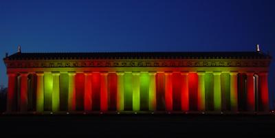 Parthenon in Christmas Colorsby Mike Ezell