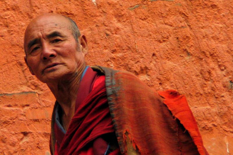 Monk doing kora