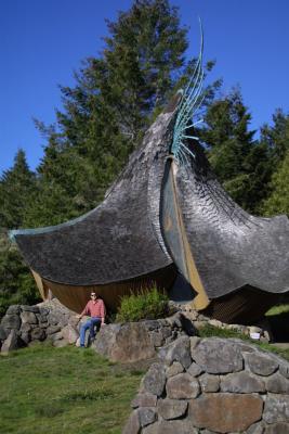 Jim in front of the chapel