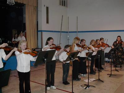 Age 10, Strings concert, Oakview Elementary, May 2002
