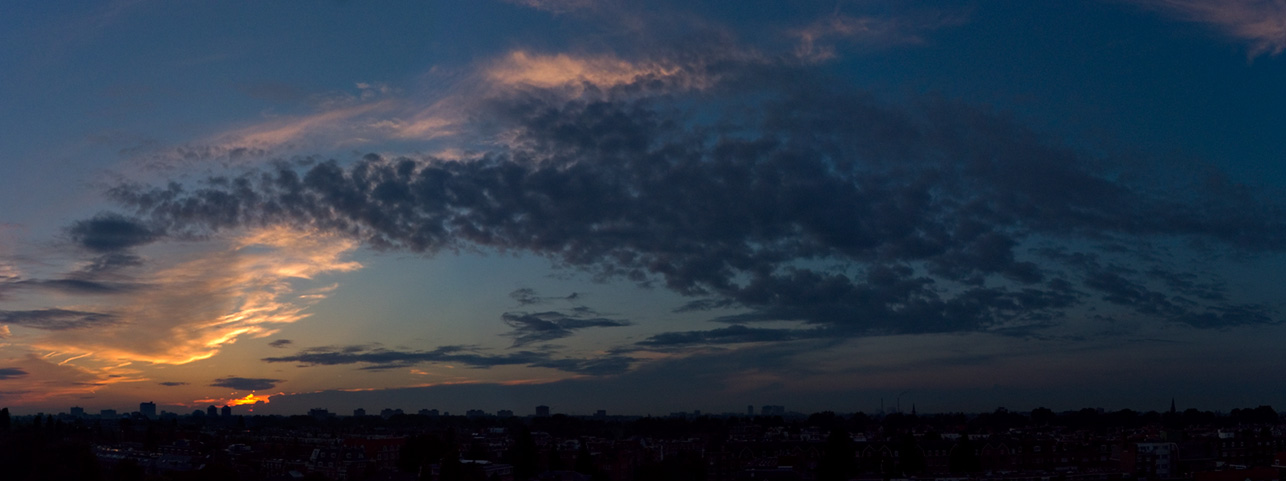 Sunset clouds in Amsterdam