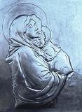 Virgin with child Jesusaluminum 30x40cm