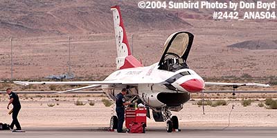 USAF Thunderbird #4 at the 2004 Aviation Nation Air Show stock photo #2442