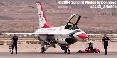 USAF Thunderbird #5 at the 2004 Aviation Nation Air Show stock photo #2443