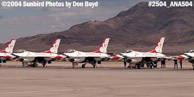 USAF Thunderbirds at the 2004 Aviation Nation Air Show stock photo #2504