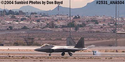 USAF F/A-22 Raptor #AF99-011 at the 2004 Aviation Nation Air Show stock photo #2531