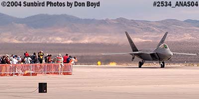 USAF F/A-22 Raptor #AF99-011 at the 2004 Aviation Nation Air Show stock photo #2534