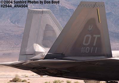 USAF F/A-22 Raptor #AF99-011 at the 2004 Aviation Nation Air Show stock photo #2544
