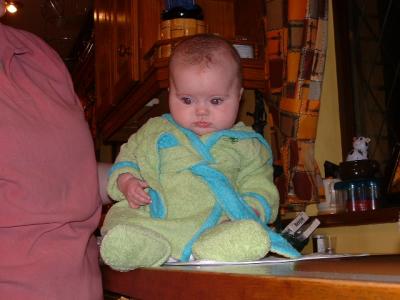 Caitrona and her new dressing gown