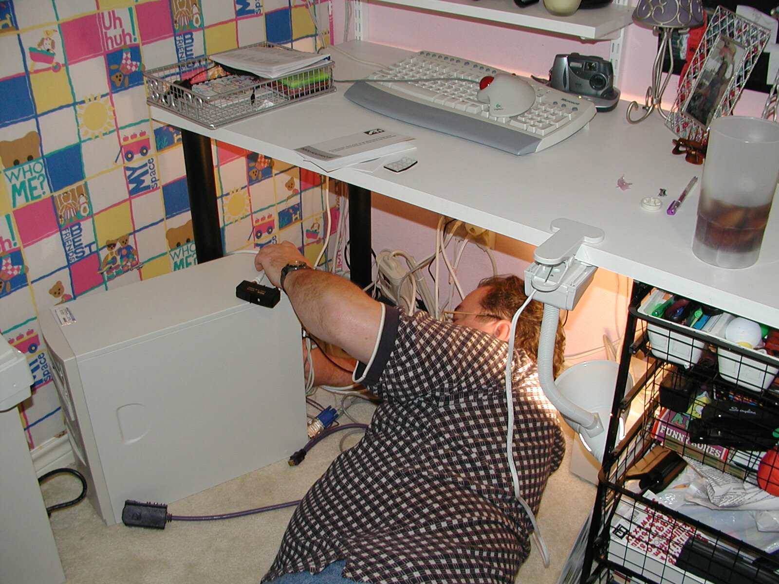 Dad Hooking Up Carolyns New Computer